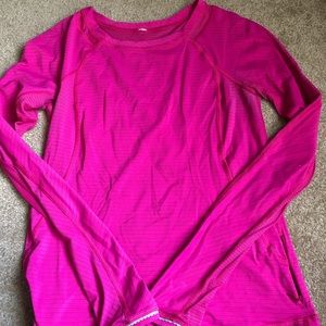 Lululemon hot pink long sleeves